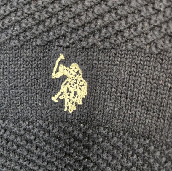 US Polo Ass. Men’s Mock Neck 1/4 Zipper Pullover Sweatshirt 100% Cotton - Picture 5 of 10